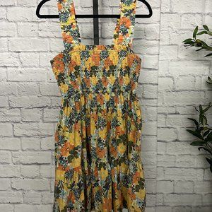 Abercrombie Smocked Bodice Easy Mini Dress in Multifloral